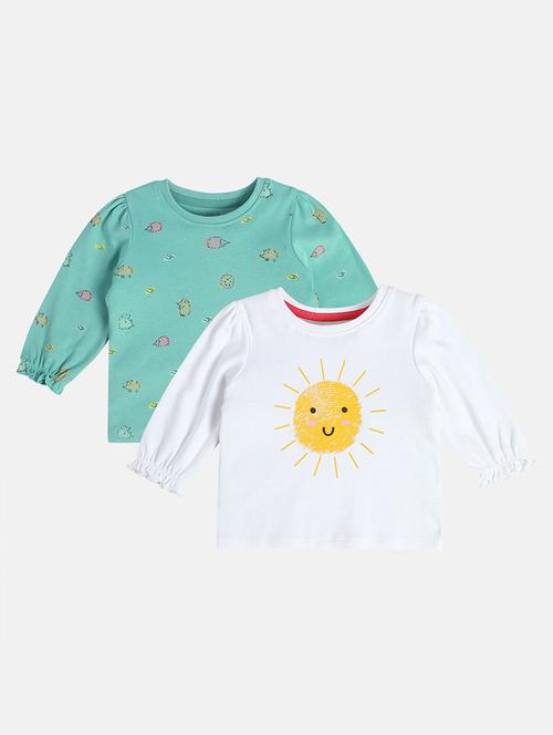 girls pack of 2 printed long sleeve tee - 22093819 - Very Small Image - 1