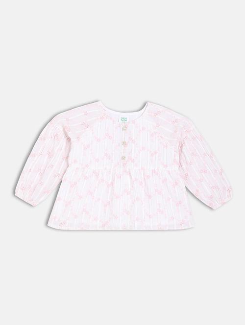 girls printed round neck long sleeve top - 22093820 - Very Small Image - 1