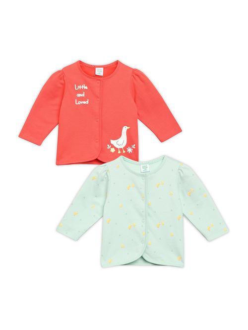 kids pack of 2 printed long sleeve front-open t-shirt - 22093849 - Very Small Image - 1