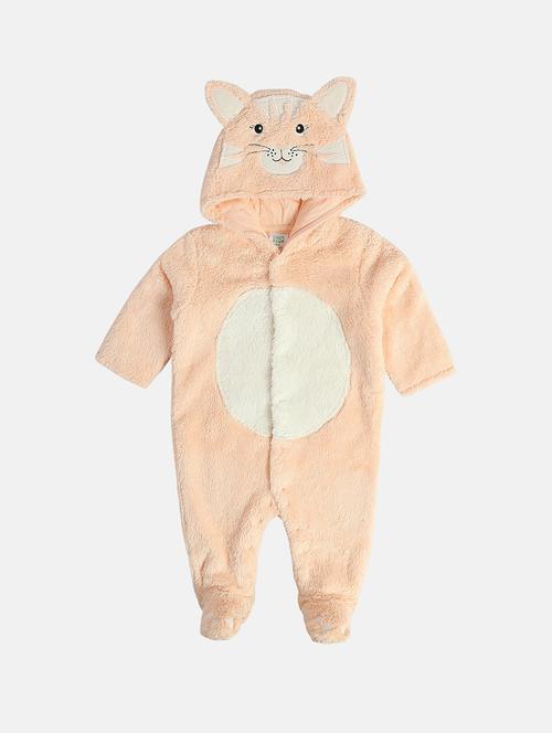 girl color blocked long sleeve hooded onesie - 22093887 - Very Small Image - 1