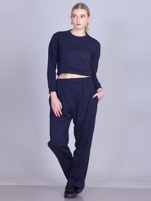 women solid long sleeve active wear set - 22093897 - Very Small Image - 1