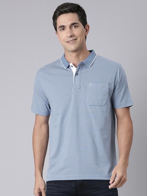 men striped short sleeve regular fit polo t-shirt - 22094095 - Very Small Image - 1
