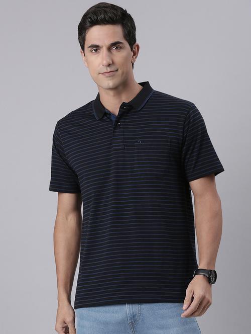 men striped short sleeve regular fit polo t-shirt - 22094101 - Very Small Image - 1