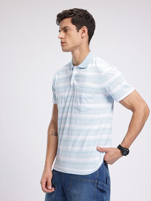 men striped short sleeve regular fit polo t-shirt - 22094404 - Very Small Image - 1