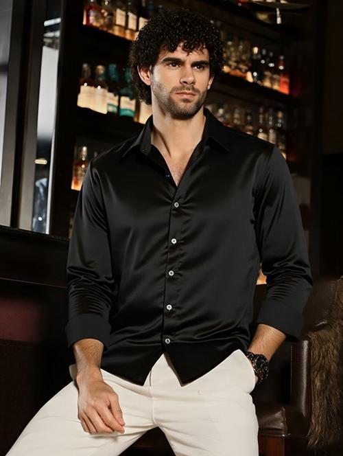 men solid long sleeve regular fit casual shirt - 22094516 - Very Small Image - 1