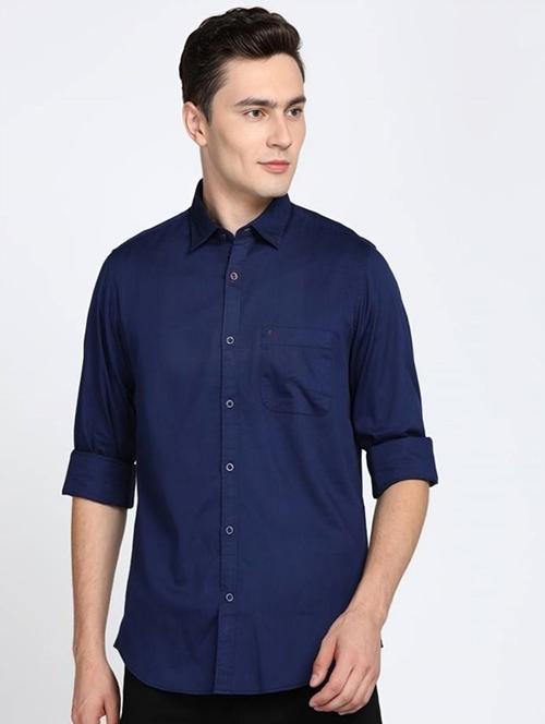 men solid long sleeve regular fit casual shirt - 22094530 - Very Small Image - 1