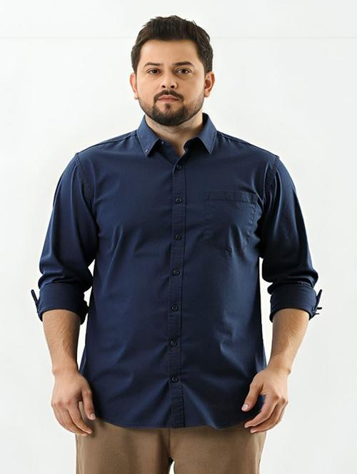 men solid long sleeve regular fit casual shirt - 22094533 - Very Small Image - 1