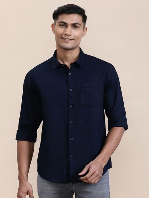 men solid long sleeve regular fit casual shirt - 22094538 - Very Small Image - 1