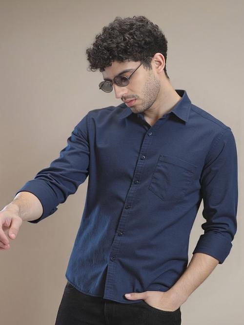 men solid long sleeve regular fit casual shirt - 22094544 - Very Small Image - 1