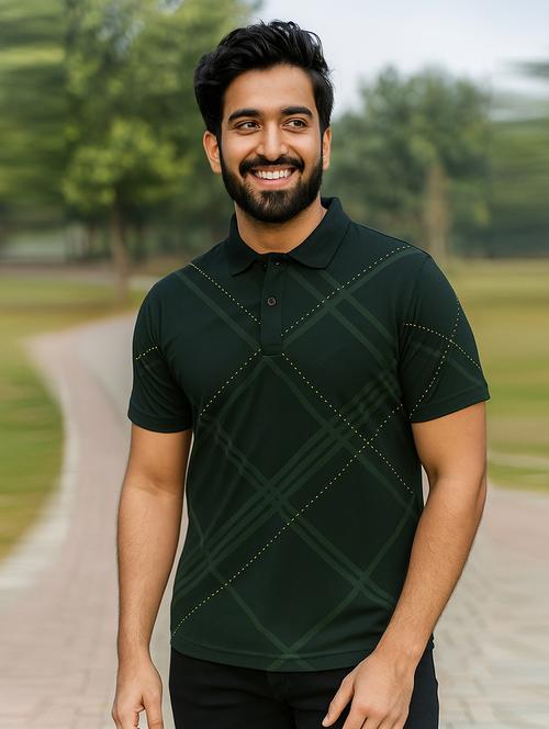 men printed short sleeve regular fit polo t-shirt - 22100774 - Very Small Image - 1