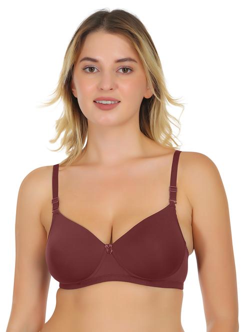 women solid lightly padded bra - 22100886 - Very Small Image - 1