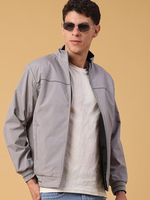 men solid long sleeve bomber jacket - 22101333 - Very Small Image - 1