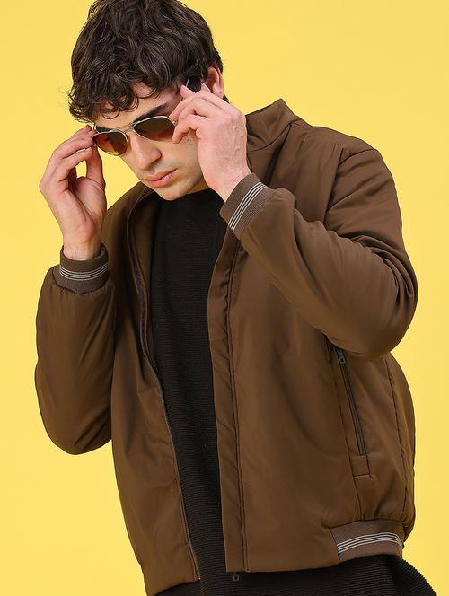 men solid long sleeve puffer jacket - 22101335 - Very Small Image - 1