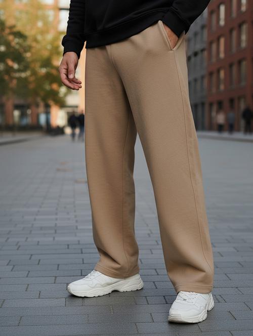 men solid mid rise full length track pant - 22101342 - Very Small Image - 1