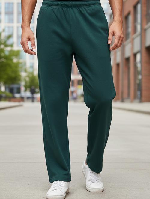 men solid mid rise full length track pant - 22101348 - Very Small Image - 1