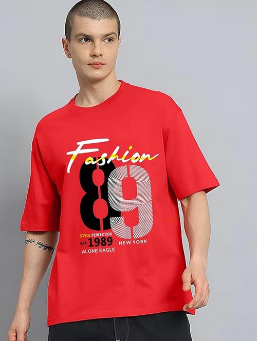 men front print short sleeve oversized t-shirt - 22101447 - Very Small Image - 1
