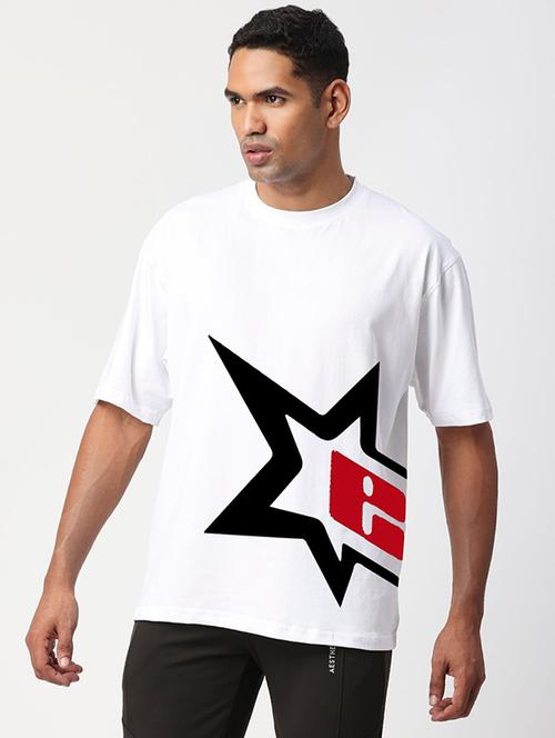 men front print short sleeve oversized t-shirt - 22101453 - Very Small Image - 1