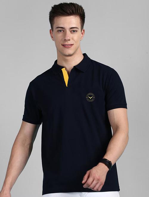 men solid short sleeve regular fit polo t-shirt - 22101455 - Very Small Image - 1