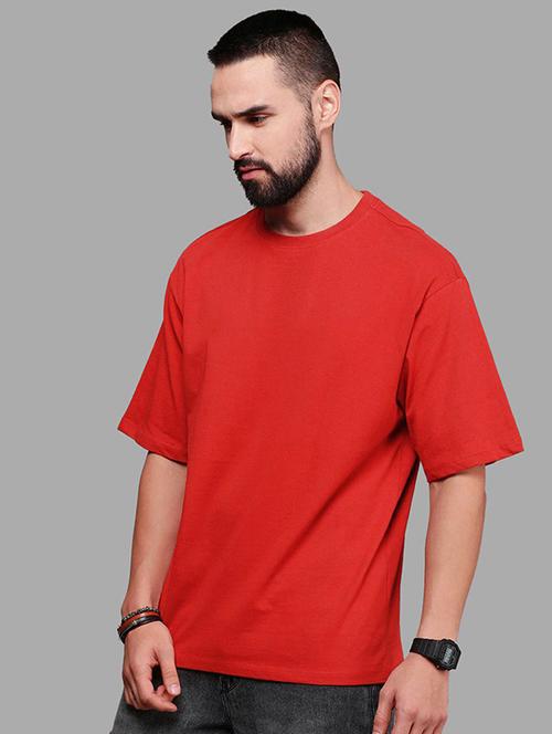 men solid short sleeve oversized t-shirt - 22101457 - Very Small Image - 1