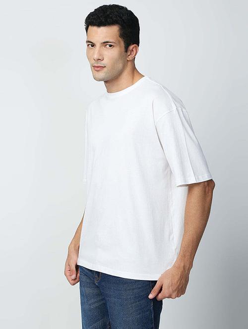 men solid short sleeve oversized t-shirt - 22101473 - Very Small Image - 1