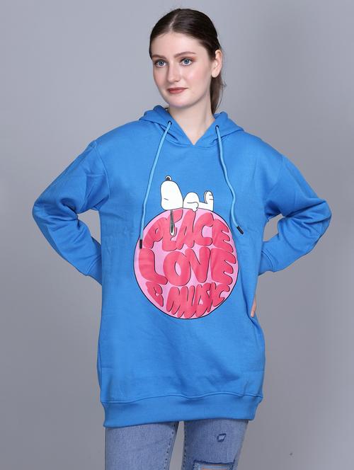 women printed long sleeve hooded sweatshirt - 22101596 - Very Small Image - 1