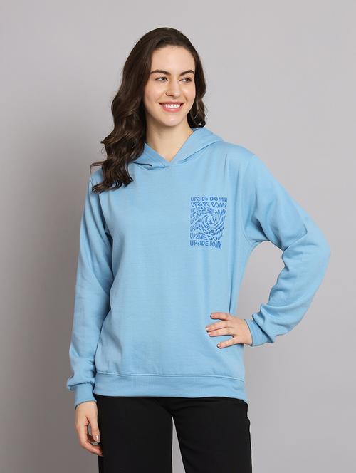 women printed long sleeve hooded sweatshirt - 22101616 - Very Small Image - 1
