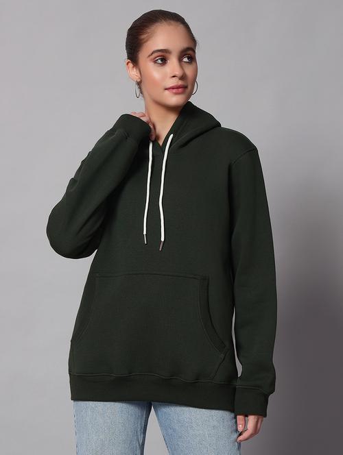 women solid long sleeve hooded sweatshirt - 22101645 - Very Small Image - 1
