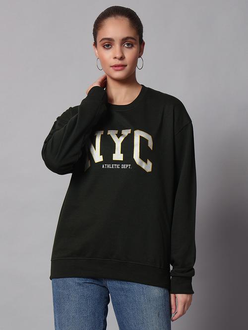 women printed round neck long sleeve sweatshirt - 22101651 - Very Small Image - 1