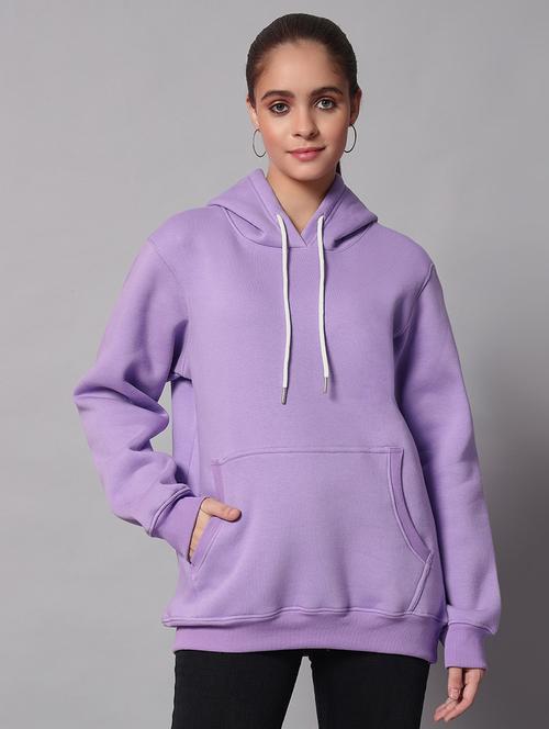 women solid long sleeve hooded sweatshirt - 22101653 - Very Small Image - 1