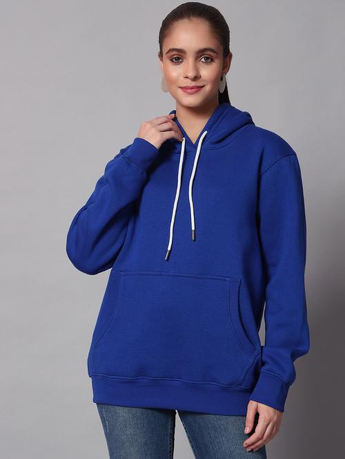 women solid long sleeve hooded sweatshirt - 22101659 - Very Small Image - 1