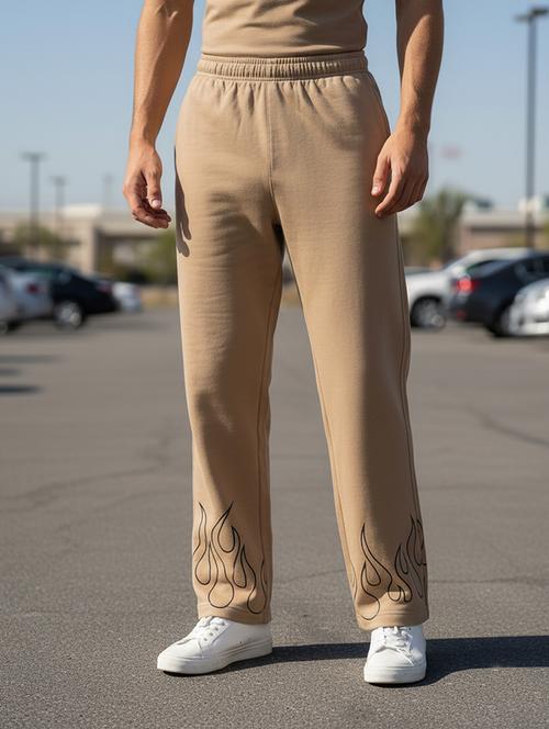 men placement print mid rise full length track pant - 22101692 - Very Small Image - 1