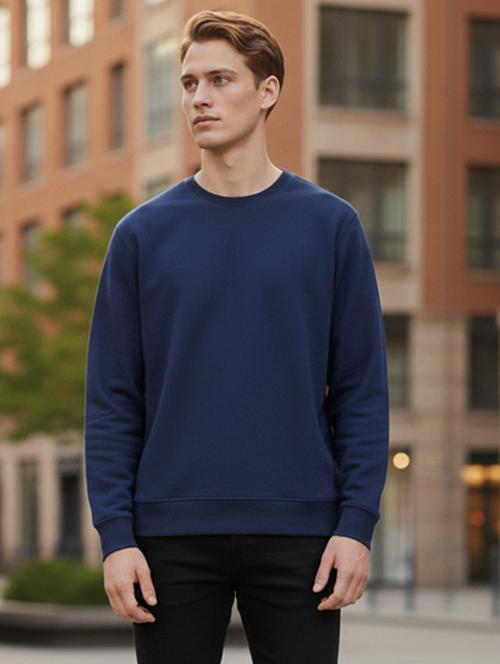 men solid long sleeve regular fit sweatshirt - 22101730 - Very Small Image - 1