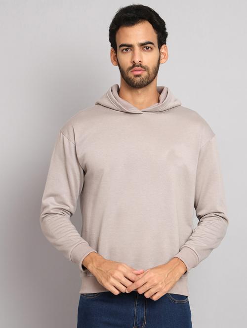 men solid long sleeve regular fit hooded sweatshirt - 22101740 - Very Small Image - 1