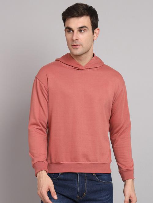 men solid long sleeve regular fit hooded sweatshirt - 22101746 - Very Small Image - 1