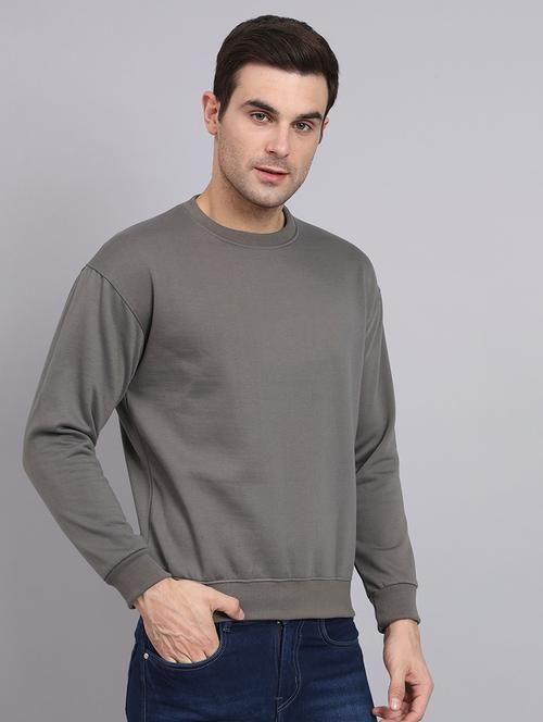 men solid long sleeve regular fit sweatshirt - 22101753 - Very Small Image - 1