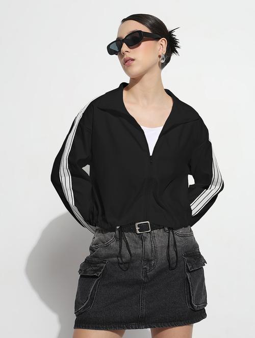 black nylon regular jacket - 22101912 - Very Small Image - 1