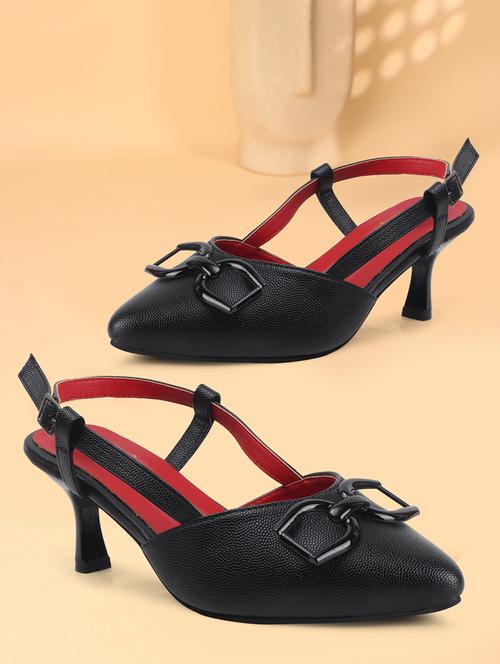 women solid back strap kitten heel  - 22102638 - Very Small Image - 1