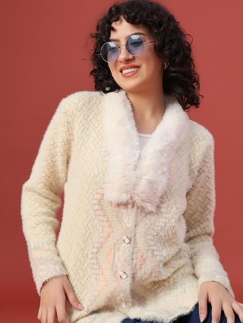 women self design long sleeve cardigan - 22102750 - Very Small Image - 1