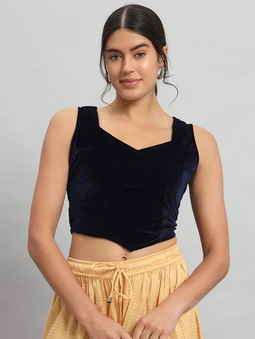 women solid sleeveless stitched blouse - 22103282 - Very Small Image - 1