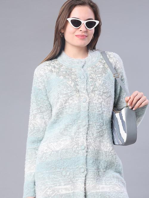 women self designed long sleeve cardigan - 22105401 - Very Small Image - 1