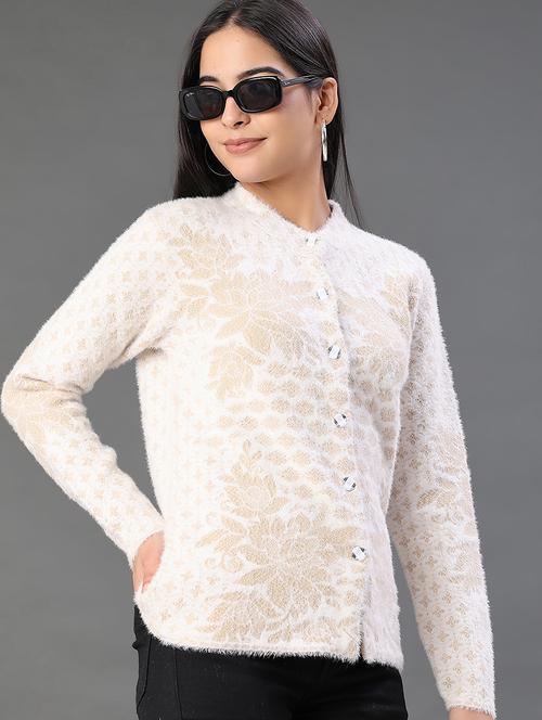 women self design long sleeve cardigan - 22105449 - Very Small Image - 1