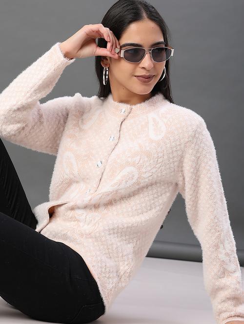 women self design long sleeve cardigan - 22105452 - Very Small Image - 1