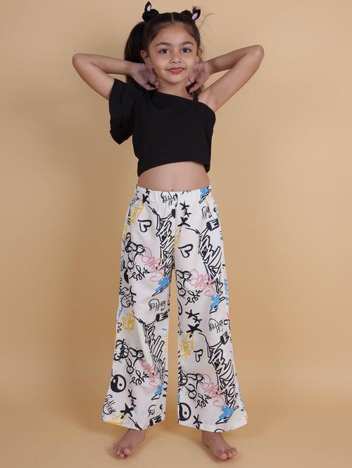girls printed top & palazzo co-ord set - 22105515 - Very Small Image - 1