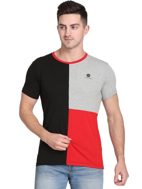 men color block short sleeve regular fit t-shirt - 22105605 - Very Small Image - 1