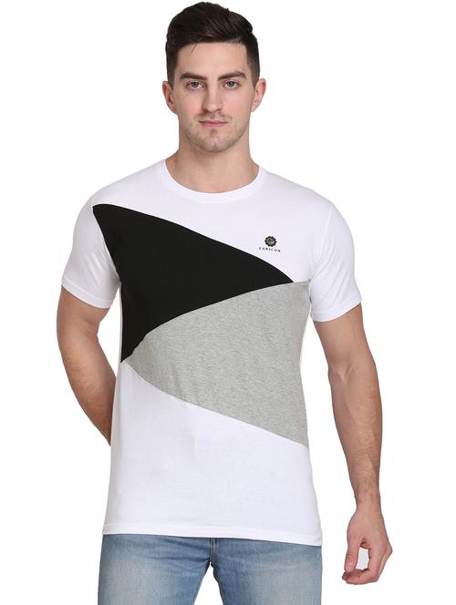 men color block short sleeve regular fit t-shirt - 22105608 - Very Small Image - 1