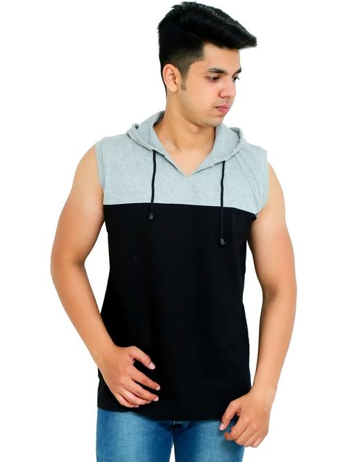 men color block sleeveless regular fit t-shirt - 22105626 - Very Small Image - 1