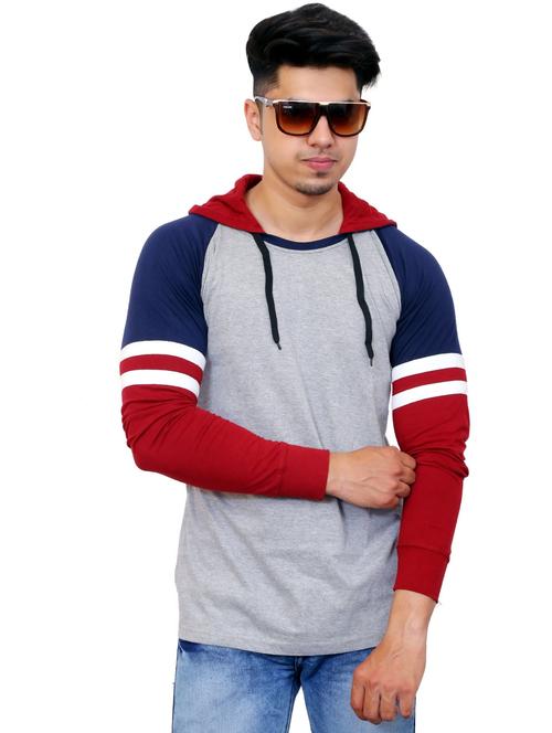 men color block long sleeve regular fit t-shirt - 22105630 - Very Small Image - 1