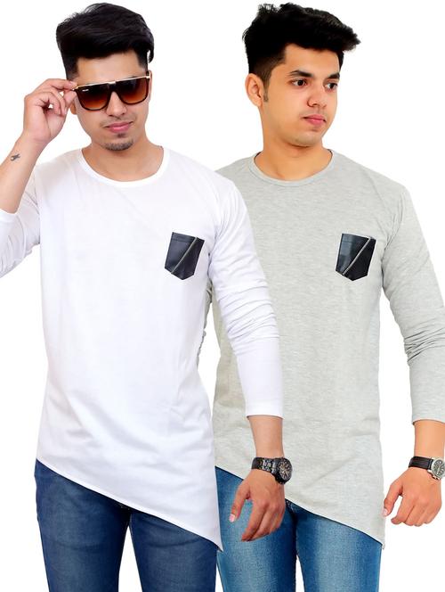 men pack of 2 solid long sleeve t-shirt - 22105776 - Very Small Image - 1