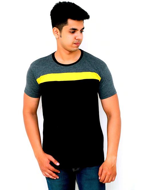 men color block short sleeve regular fit t-shirt - 22105852 - Very Small Image - 1