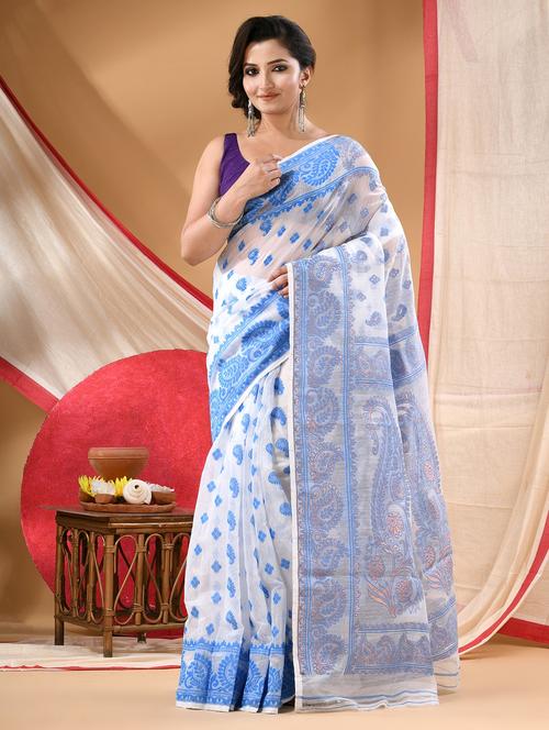 women self design jamdani saree - 22105970 - Very Small Image - 1